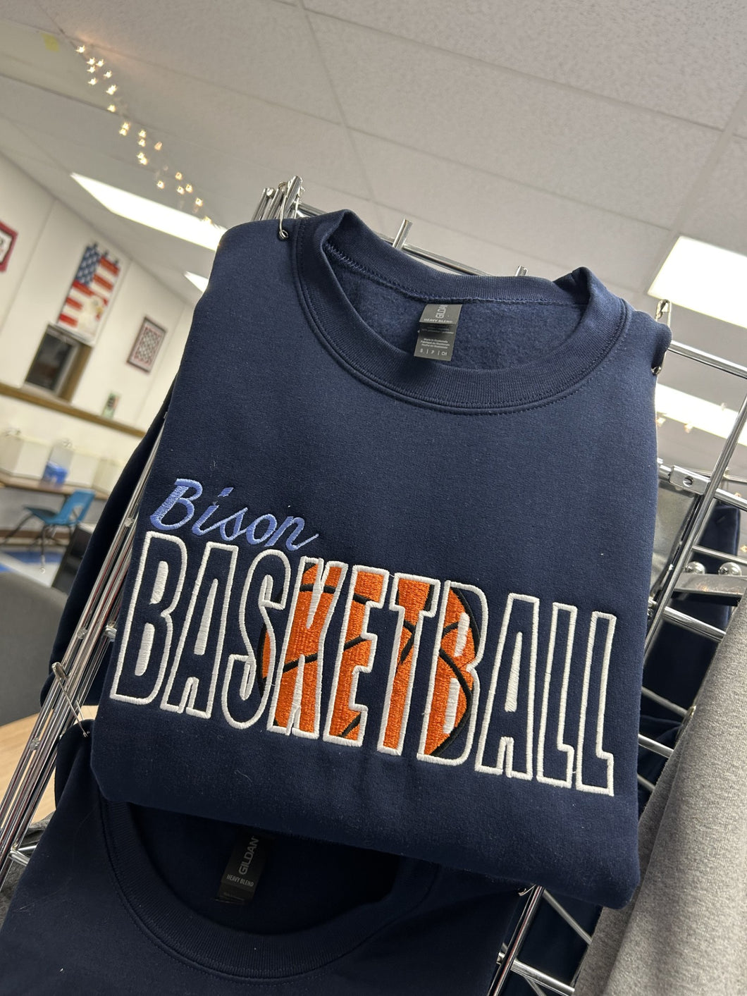 Bison Basketball Embroidered Fill
