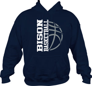 BISON BASKETBALL VERTICAL GRAPHIC  HOODY